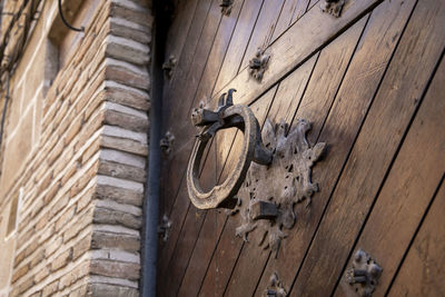 Close-up of door knocker