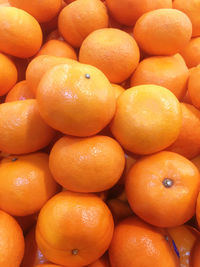 Full frame shot of oranges in market