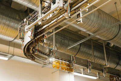 Conveyor at the brewery for bottling beer