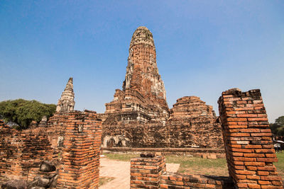 Old ruins of building against clear sky