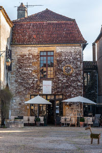 View of restaurant against buildings