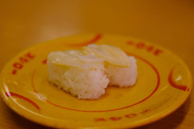 Close-up of ice cream in plate