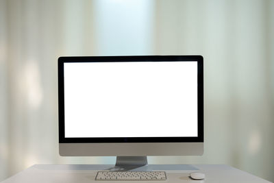 Close-up of laptop on table