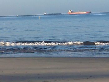 View of boats in sea