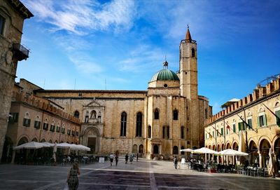 Low angle view of historic building against sky