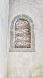 Close-up of window on historical building