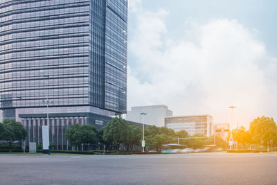 Exterior of modern buildings in city