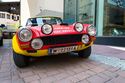 Vintage car on street