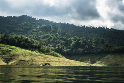 Scenic view of river against sky