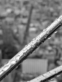 Close-up of guitar on water