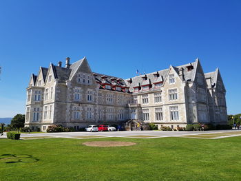 Building against clear blue sky