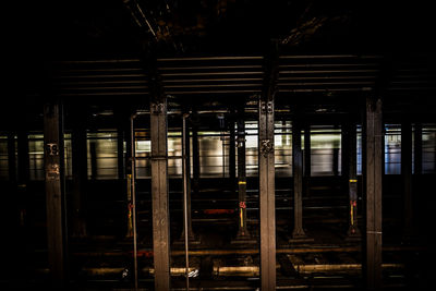 Train at railroad station platform