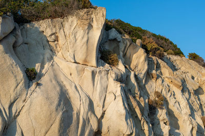 Unique natural stone formations due to water and wind erosion near sea side