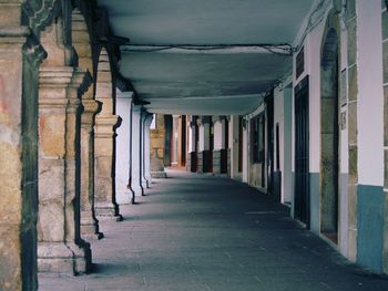 Empty corridor of building