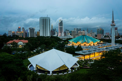 Beautiful view of national mosque masjid negara kuala lumpur