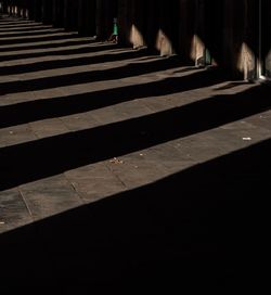 Shadow of man on steps