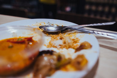 Close-up of food in plate