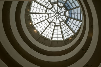 Look up at the circular dome ceiling