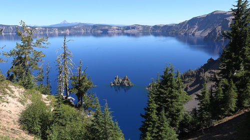 Panoramic view of lake against sky