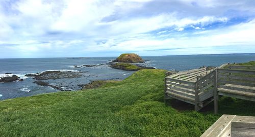 Scenic view of sea against sky