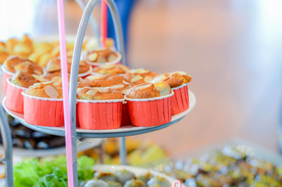 Close-up of ice cream on table