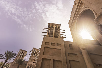 Low angle view of buildings against sky