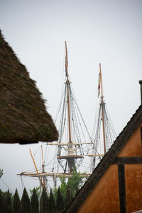 Low angle view of built structure against clear sky