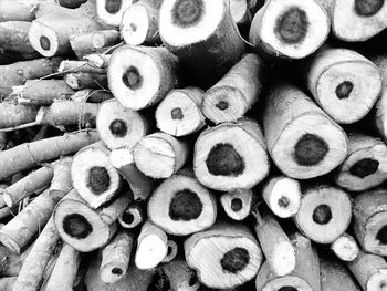 Full frame shot of firewood