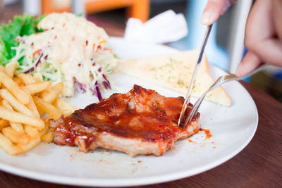 Close-up of food on plate