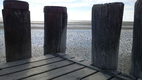 Scenic view of sea against sky on sunny day