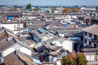 High angle view of townscape