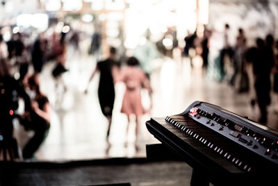 Close-up of people at music concert