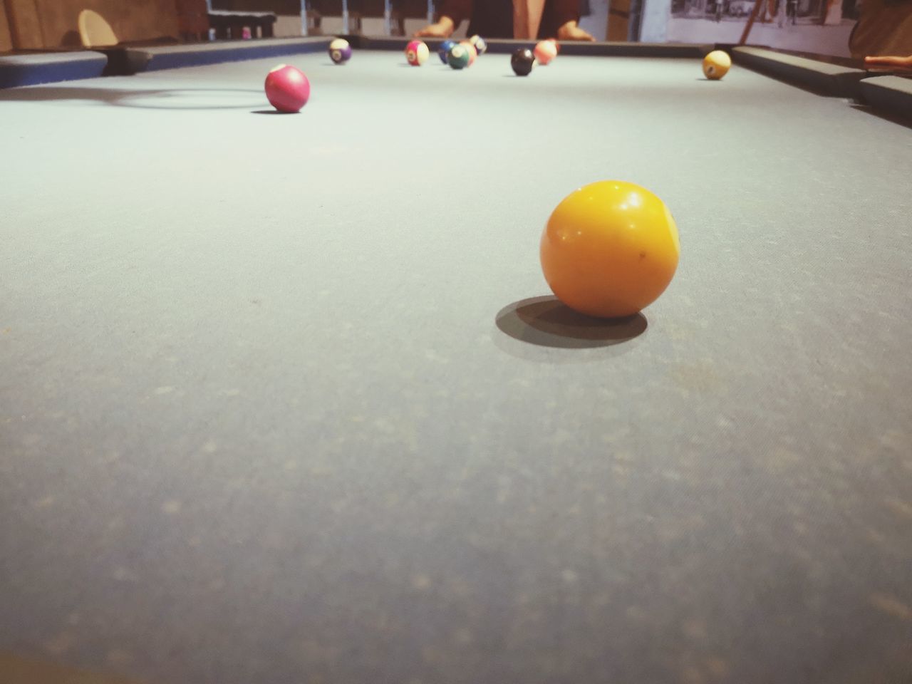 ball, pool ball, sport, pool table, table, indoors, close-up, pool - cue sport, yellow, leisure activity, still life, sphere, leisure games, no people, selective focus, egg, competition, sports equipment, snooker, cue ball, surface level