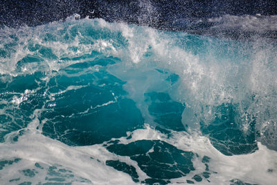 Water splashing in sea