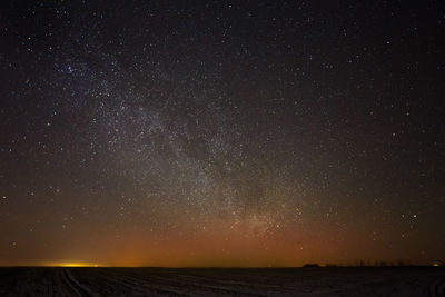 Scenic view of sky at night