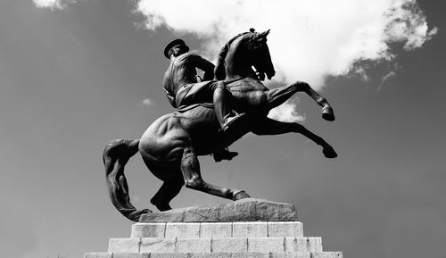 Low angle view of statue