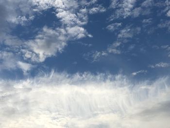 Low angle view of clouds in sky