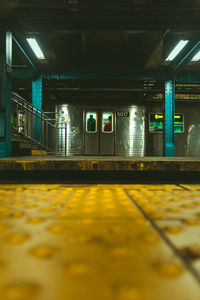 Surface level of empty subway station