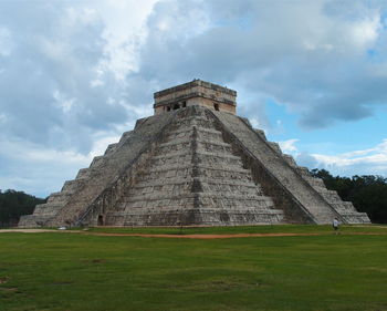 Low angle view of temple against sky