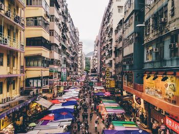 Market along buildings