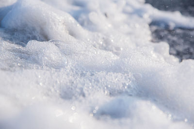 Close-up of snow on land