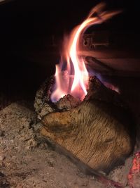 Close-up of bonfire