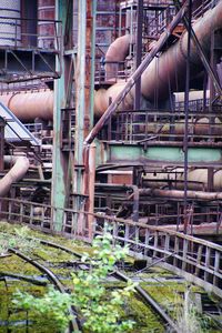 High angle view of industry at railroad station