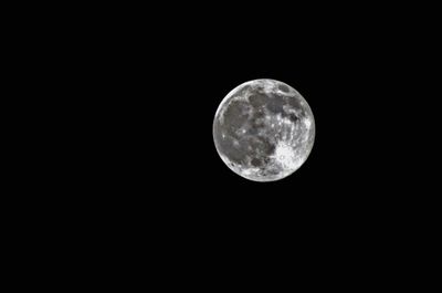 Low angle view of moon in sky