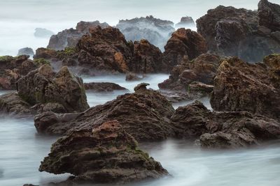 Scenic view of rocks in nature