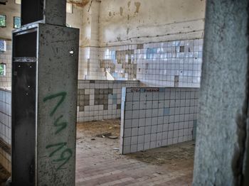 Interior of abandoned building