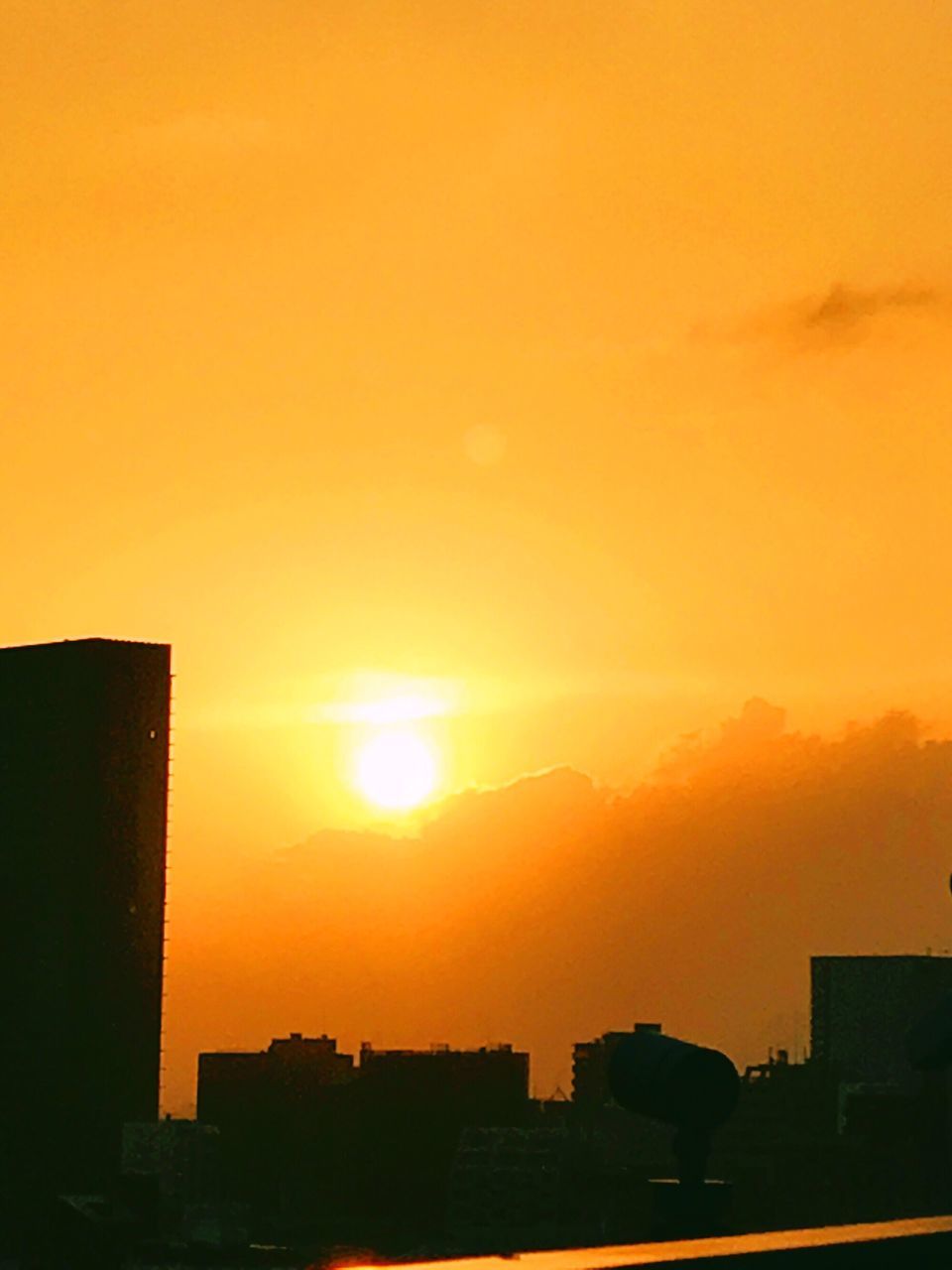 sunset, orange color, architecture, built structure, building exterior, sun, no people, silhouette, sky, outdoors, city, cityscape, nature, travel destinations, beauty in nature, clear sky, day