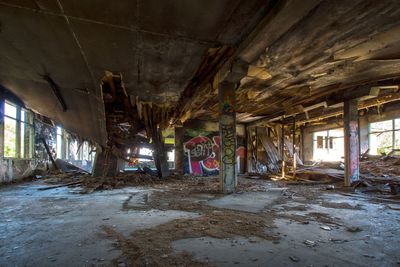 Interior of abandoned building