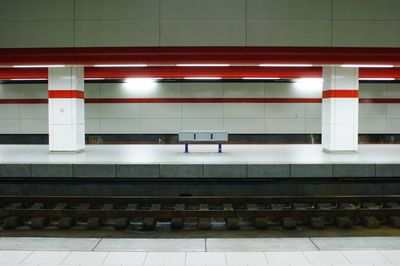 View of subway station platform