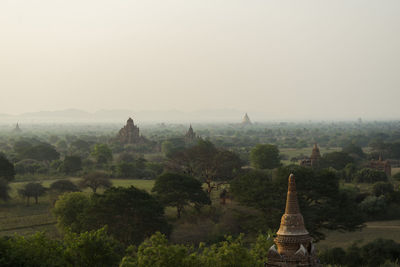Panoramic view of temple against sky